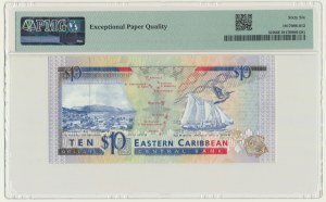 East Caribbean, 10 Dollars (1994) - PMG 66 EPQ