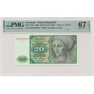 Germany, BDR, 20 Mark 1980 - PMG 67 EPQ