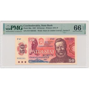 Czechoslovakia, 50 Korun 1987 - PMG 66 EPQ