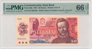 Czechoslovakia, 50 Korun 1987 - PMG 66 EPQ