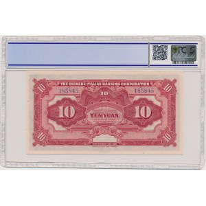 China, The Chinese Italian Banking Corporation, 10 Yuan 1921 - PCGS 64