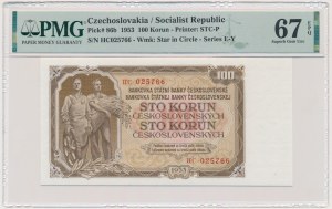 Czechoslovakia, 100 Korun 1953 - PMG 67 EPQ