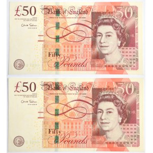 Lot, Great Britain, 50 Pounds 2010 (2 pcs.) - consecutive numbers