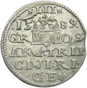 Sigismund III Vasa, 3 Groschen Riga 1589
