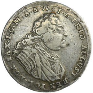 Augustus III of Poland, 1/8 Thaler Dresden 1743 FWôF - VERY RARE