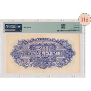50 złotych 1944 ...owe - Hd - PMG 58 - bardzo rzadka seria zastępcza