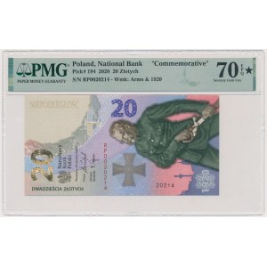 20 złotych 2020 - Bitwa Warszawska - PMG 70 EPQ ★