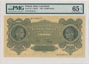 10.000 marek 1922 - H - PMG 65 EPQ
