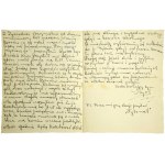Second Polish Republic, Letter from the School of Artillery Cadets in Toruń (2 pcs.)