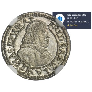 Silesia, Duchy of Neisse, Friedrich von Hessen, 1 Kreuzer Neisse 1681 LPH - NGC MS66