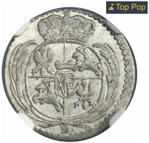 Auguste III Sas, 1/48 Thaler (demi-penny) Dresde 1757 B - NGC MS64 - RARE