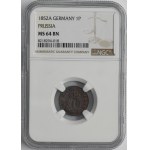 Germany, Kingdom of Prussia, Friedrich Wilhelm IV, 1 Fenig Berlin 1852 A - NGC MS64 BN