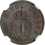Germany, Kingdom of Prussia, Friedrich Wilhelm IV, 1 Fenig Berlin 1852 A - NGC MS64 BN
