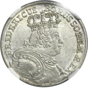 Silesia, Prussia rule, Friedrich II, 6 Groschen Breslau 1756 B - NGC MS62