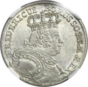 Silesia, Prussia rule, Friedrich II, 6 Groschen Breslau 1756 B - NGC MS62