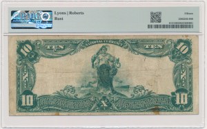 USA, Red Seal, Massachusetts, 10 Dollars 1902 - Lyons & Roberts - PMG 15