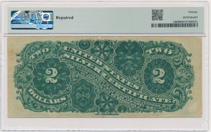 USA, Silver Certificate, 2 Dollars 1886 - Rosecrans & Jordan - PMG 20