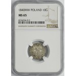 Polish Kingdom, 10 groschen Warsaw 1840 MW - NGC MS65