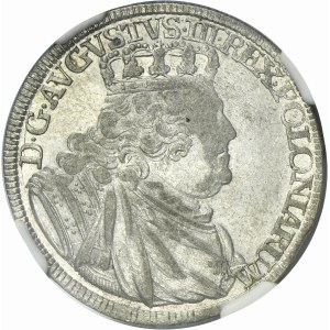 Augustus III of Poland, 18 Groschen Leipzig 1754 EC - NGC AU50