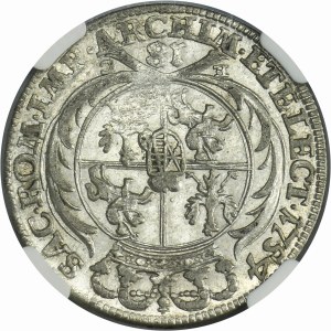 Augustus III of Poland, 18 Groschen Leipzig 1754 EC - NGC AU50