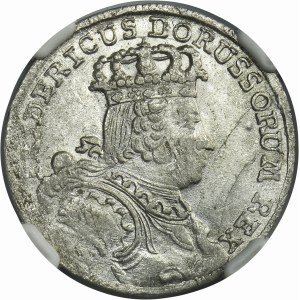 Silesia, Prussia rule, Friedrich II, 6 Groschen Breslau 1756 B - NGC MS62