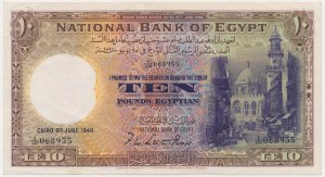 Egypt, 10 Pounds 1937 - Leith-Ross