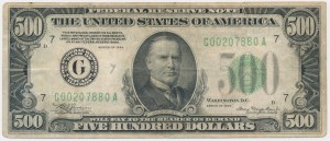 USA, Green Seal, New York, 500 Dollars 1934 - A - Julian & Morgenthau -