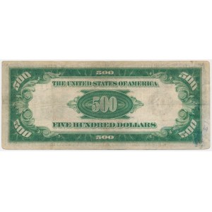 USA, Green Seal, Nowy Jork, 500 dolarów 1934 - A - Julian & Morgenthau -