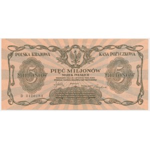 5 milionów marek 1923 - D - PIĘKNY