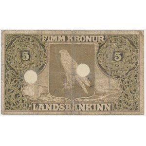 Islandia, 5 koron (1885-1912) - skasowany - RZADKIE