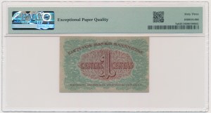 Lithuania, 1 Centas 1922 - PMG 63 EPQ