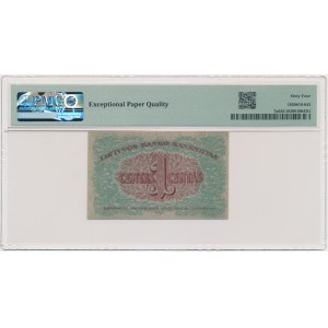 Lithuania, 1 Centas 1922 - PMG 64 EPQ