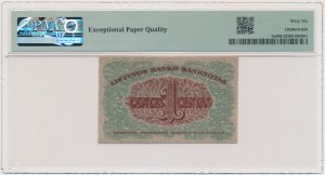 Lithuania, 1 Centas 1922 - PMG 66 EPQ