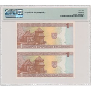 Lithuania, 1 Litas - AAG - PMG 68 EPQ - uncut pair