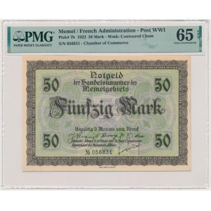Memel (Klaipeda), 50 Mark 1922 - PMG 65 EPQ
