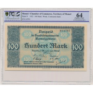 Memel (Klaipeda), 100 Mark 1922 - PCGS 64