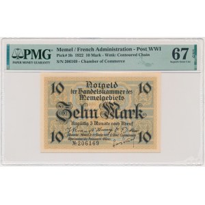 Memel (Klaipeda), 10 Mark 1922 - PMG 67 EPQ