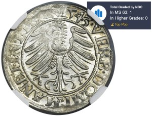 Silesia, Duchy of Liegnitz-Brieg-Wohlau, Friedrich II, Groschen Leignitz 1543 - NGC MS63