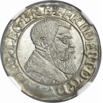 Silesia, Duchy of Liegnitz-Brieg-Wohlau, Friedrich II, Groschen Leignitz 1543 - NGC MS63