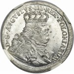 Augustus III of Poland, 6 Groschen Leipzig 1754 EC - NGC MS65