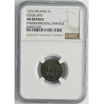Duchy of Courland, Gotard Kettler, Szeląg Mitau 1576 - NGC AU DETAILS