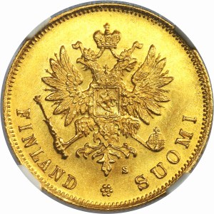 Finland, Autonomy, 10 Markkaa Helsinki 1881 S - NGC MS65