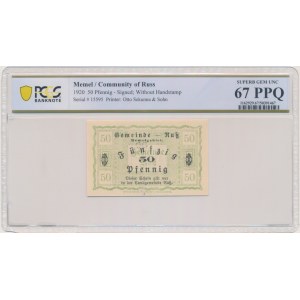 Russ, 50 Pfennig 1920 - PCGS 67 PPQ