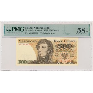 500 złotych 1976 - AE - PMG 58 EPQ - wyjątkowo rzadkie