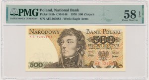 500 złotych 1976 - AE - PMG 58 EPQ - wyjątkowo rzadkie