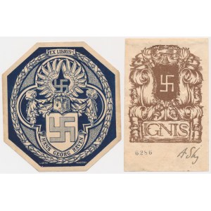 Set, Third Reich, Ex Libris Hans Georg Raven (2 pcs.)