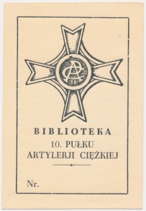 Second Polish Republic, Ex Libris 10th Heavy Artillery Regiment