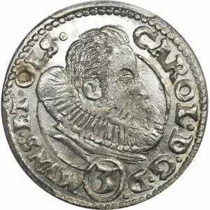Silesia, Duchy of Münsterberg-Oels, Karl II, 3 Kreuzer Oels 1612 - PCGS MS64