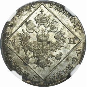 Austria, Franciszek II, 7 Krajcarów Praga 1802 C - NGC AU58