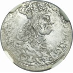 John II Casimir, 3 Groschen Krakau 1662 AT - NGC AU50